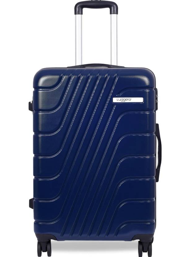 Luggero Medium Check-in Suitcase (65 cm) 8 Wheels - ETERNAL Light-Weight & Durable Polycarbonate (DEEP BLUE) Hard - Blue