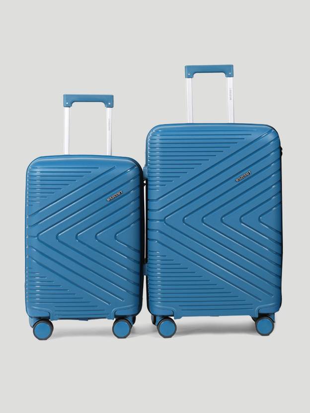 Wildcraft Hard Body Set of 2 Luggage 8 Wheels - Quartz : Set of 2 (Small 56.2cm | Medium 68.2cm) - Blue
