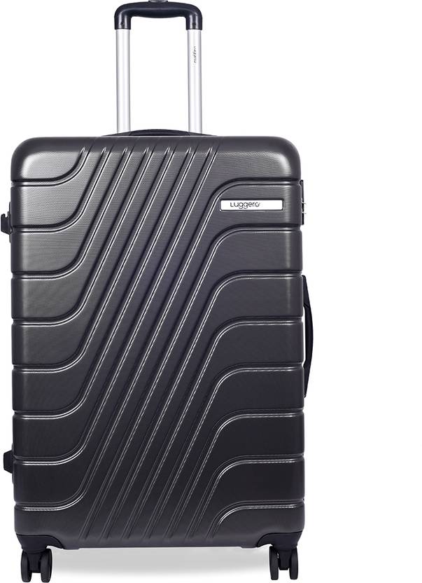 Luggero ETERNAL Light-Weight & Durable Polycarbonate (DARK GREY) Hard Check-in Suitcase 8 Wheels - 28 inch