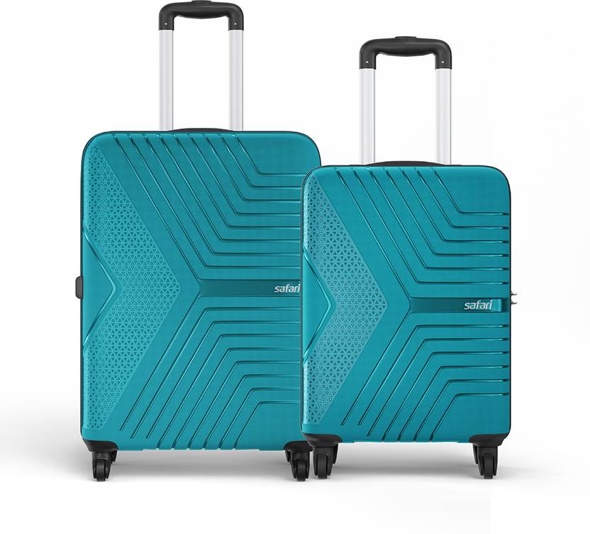 SAFARI Hard Body Set of 2 Luggage – ZENO SET 4W – Teal
