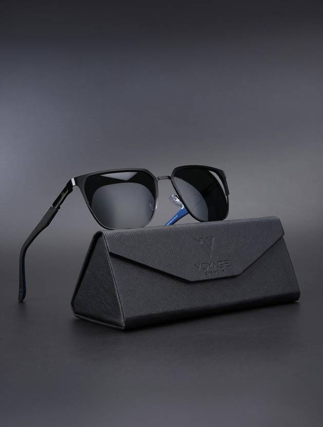 VOYAGE UV Protection, Polarized Retro Square Sunglasses (58)