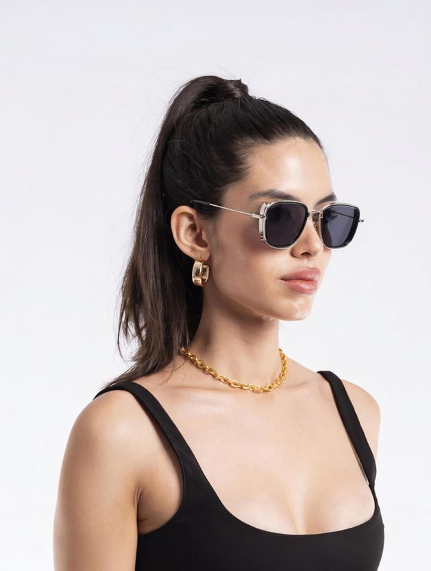 tikna UV Protection Retro Square Sunglasses - Image 6