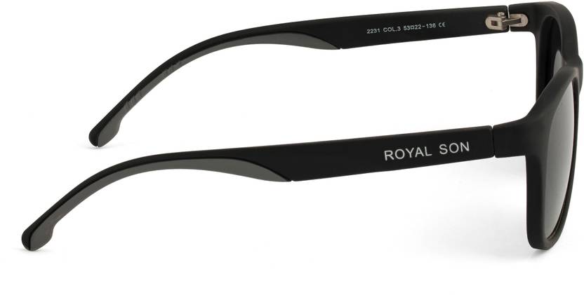 Polarized, UV Protection Rectangular Sunglasses (Free Size)  (For Men & Women, Black)