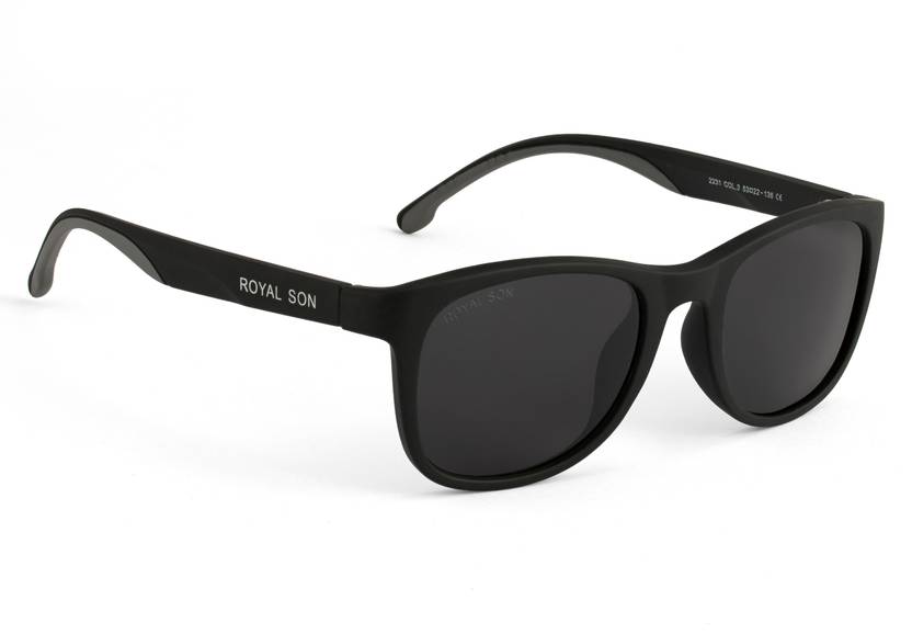 Polarized, UV Protection Rectangular Sunglasses (Free Size)  (For Men & Women, Black)