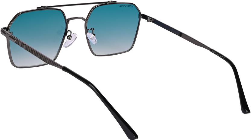 UV Protection, Gradient Wayfarer, Retro Square Sunglasses (53)  (For Men & Women, Blue, Green)