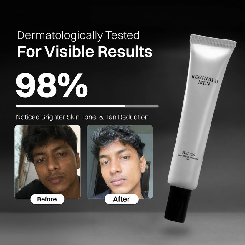 Reginald Men Sunscreen SPF 50+ PA++++ Helios Moisturising - Image 5