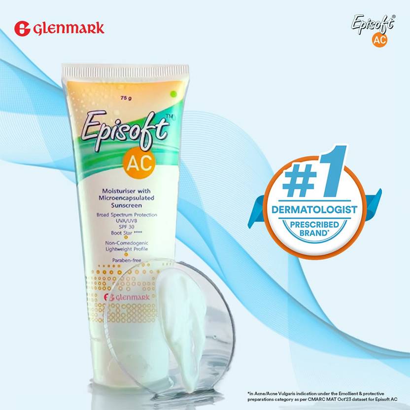 Episoft Sunscreen SPF 30 AC_ Moisturizer, for All skin types Price