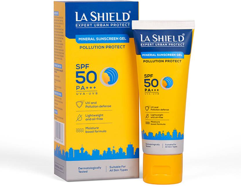 La Shield Sunscreen SPF 50 PA+++ La_Shield Pollution Protect Mineral