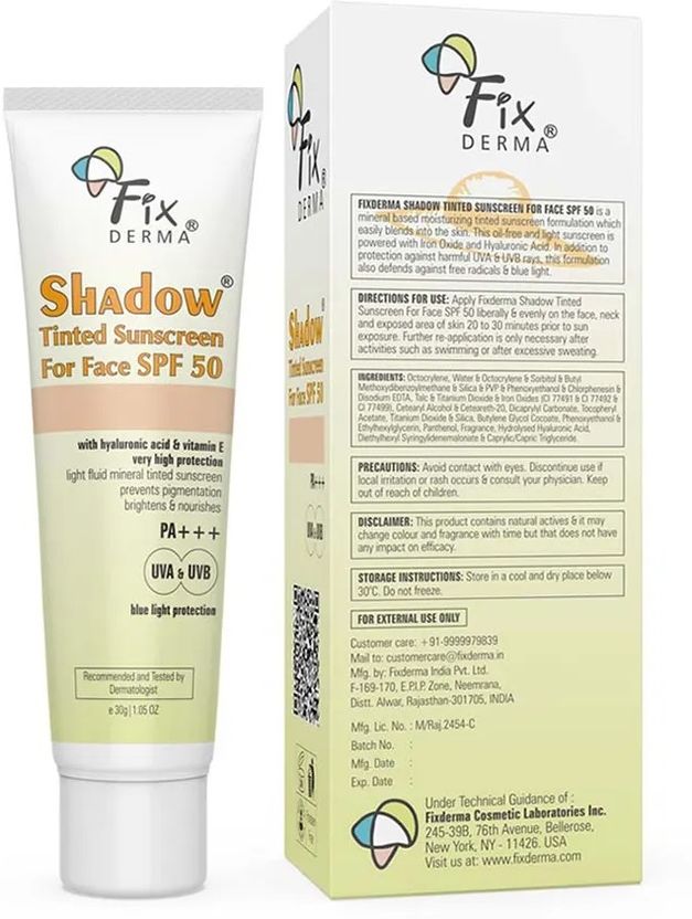 Fixderma Sunscreen SPF 50 PA+++ Shadow Tinted 30g - Image 5