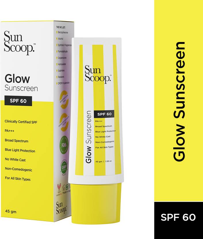 SunScoop Glow Tinted Sunscreen Cream SPF 60 PA+++ No White Cast