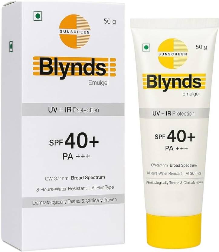 Blynds Sunscreen - SPF 40+ PA+++ Advanced UV + IR Protection, Broad Spectrum, 8-Hour Water Resistant