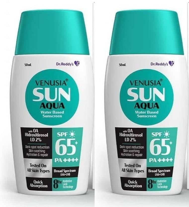 venusia Sunscreen - SPF 65 PA++++ AQUA Water based || UVA , UVB ...