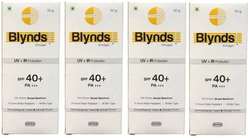 Blynds Sunscreen - SPF 50 PA+++ Emulgel 40+ & PA+++ Sunscreen Gel 50g (Pack of 4*50g )