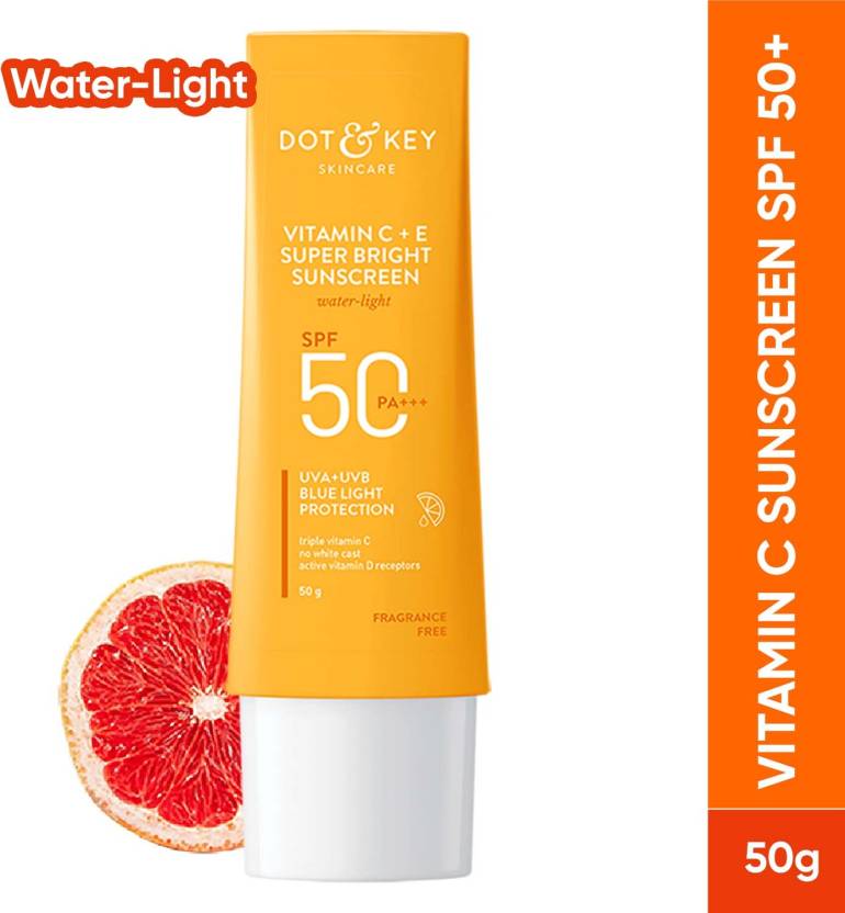 Dot & Key Sunscreen - SPF 50 PA+++ Vitamin C+E Super Bright - Price in ...