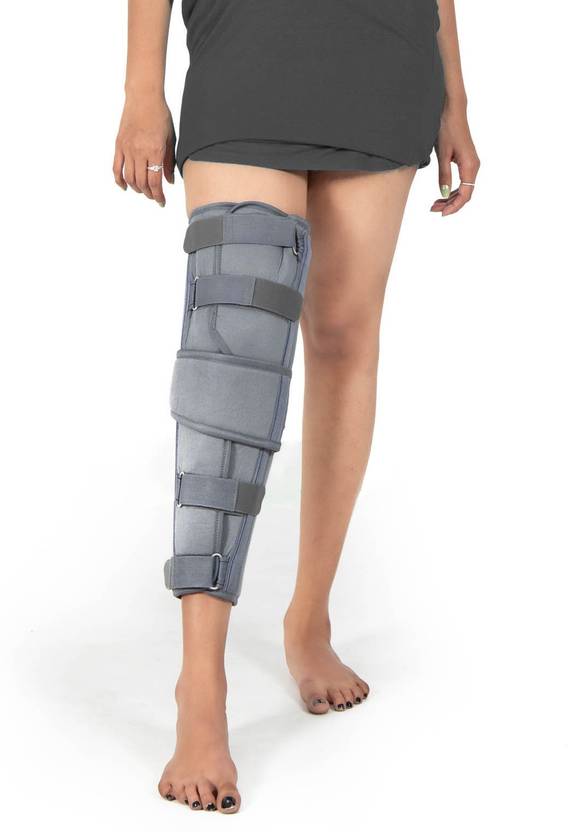 LINHOX Knee Brace Long Straight Splint PostOp Leg Immobilizer (Large