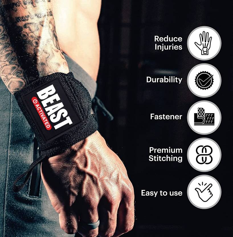 EasyHealth Professional Grade Wrist Wrap For Gym, Gym Wrist Band, Wrist Supporter For Gym