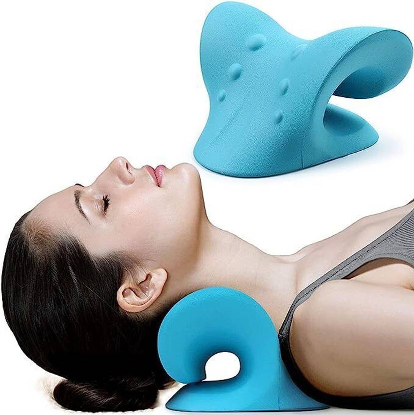 Akari Neck Stretcher Chiropractic Pillow for Neck Pain Relief (F-31) Posture Corrector