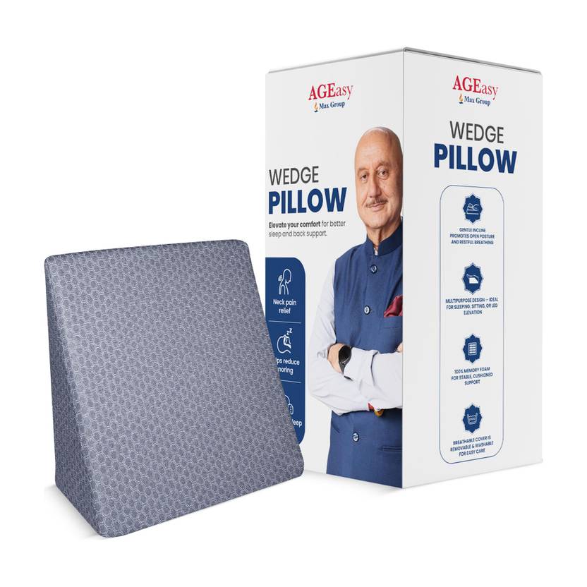 AGEasy (Max Group) Memory Foam Wedge Pillow for Back, Neck & Leg Support- Lavender Back / Lumbar Support