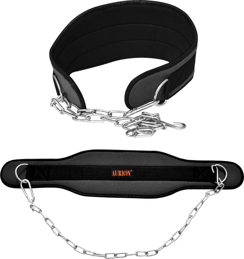 Aurion Dipping Belt Weight Lifting 6” Back Support Adjustable Back