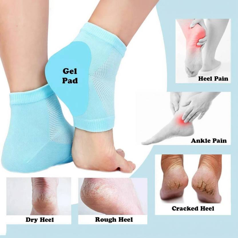 infinity deal Silicon Gel Heel Pad Socks Heel Cushion Heel Pain Relief Support Heel Support