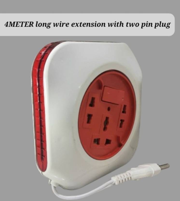 BAHUL Small plug extension 4 meter long wire for small load 3 Socket Extension Boards