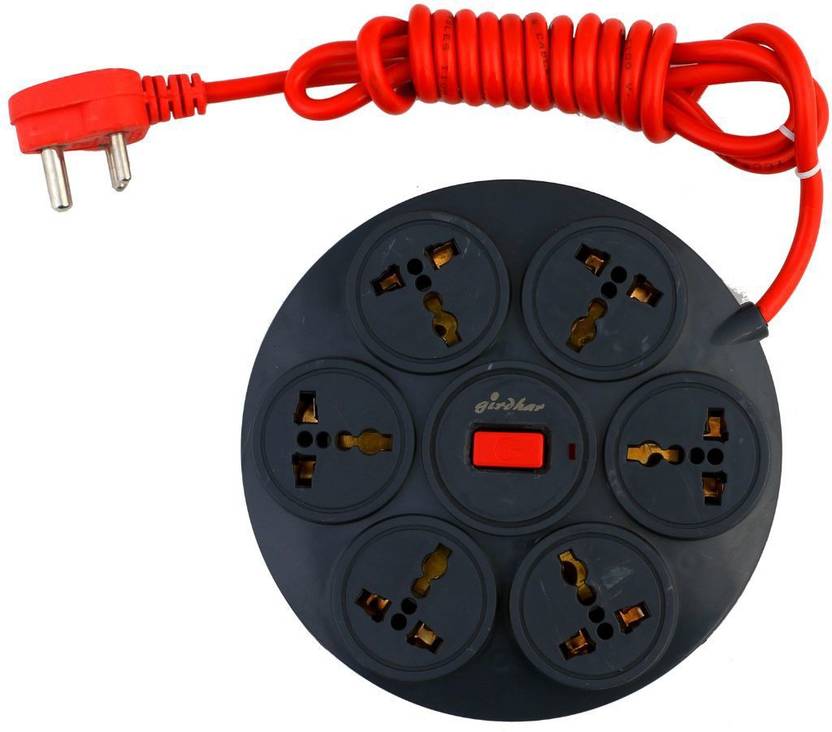 Girdhar SHIYNE 6+1 SPIKE GUARD EXTENSION BOARD 1 Socket Extension