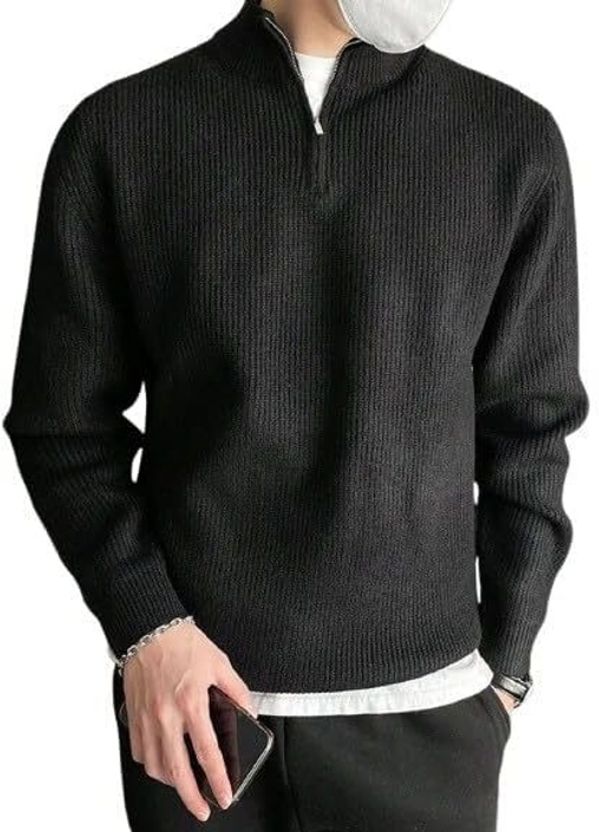 ColorChakra Men White High Neck Sweater - Image 6