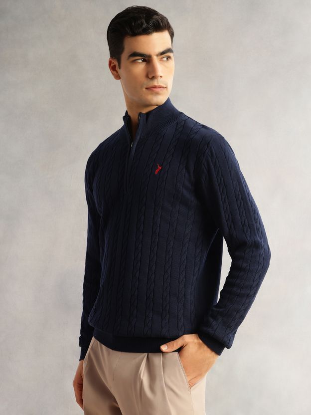 Thomas Scott Men Dark Blue Sweater - Image 3