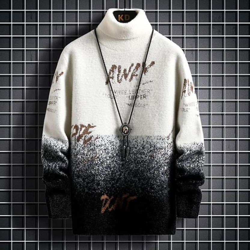 Keenuu Men Striped Brown Sweater - Image 2
