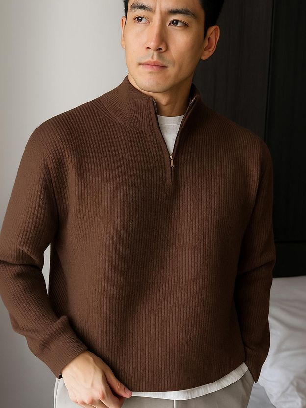 ColorChakra Men White High Neck Sweater - Image 9