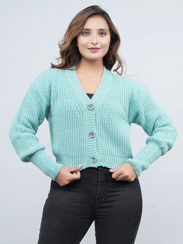 HouseOfCommon Women V Neck Black Sweater - Image 8