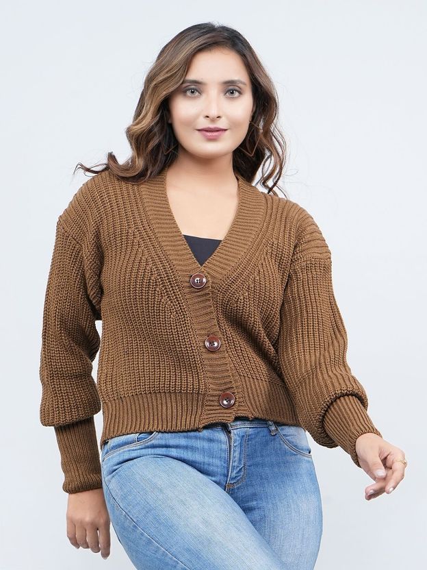 HouseOfCommon Women V Neck Black Sweater - Image 9