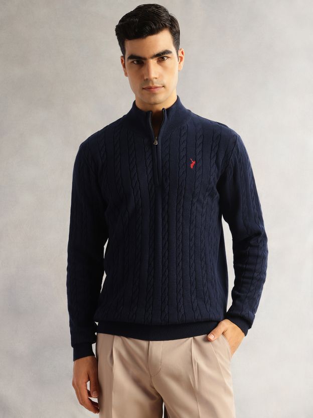 Thomas Scott Men Dark Blue Sweater - Image 4