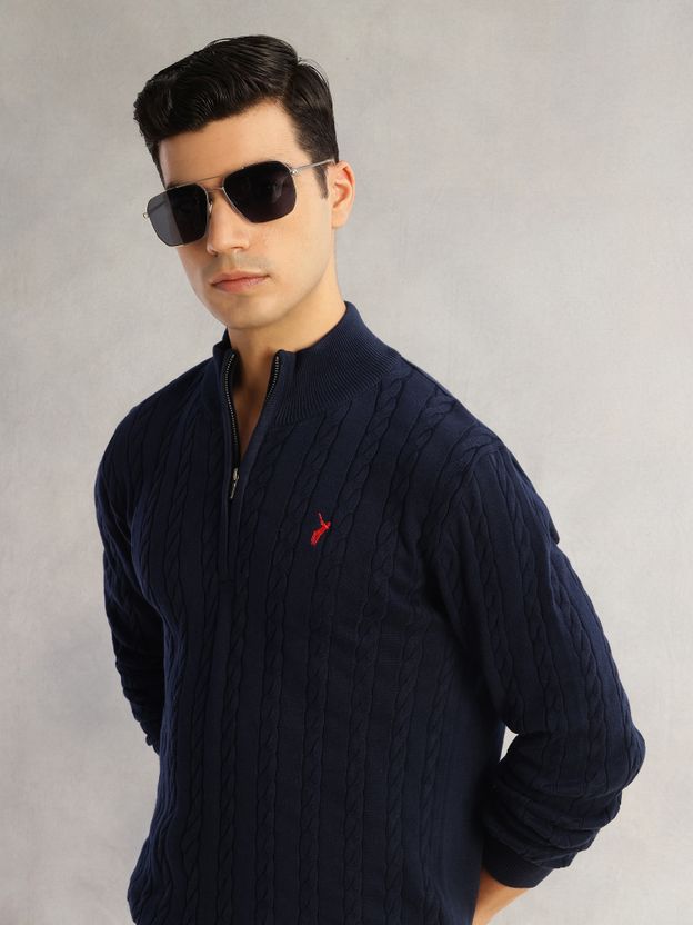 Thomas Scott Men Dark Blue Sweater - Image 1