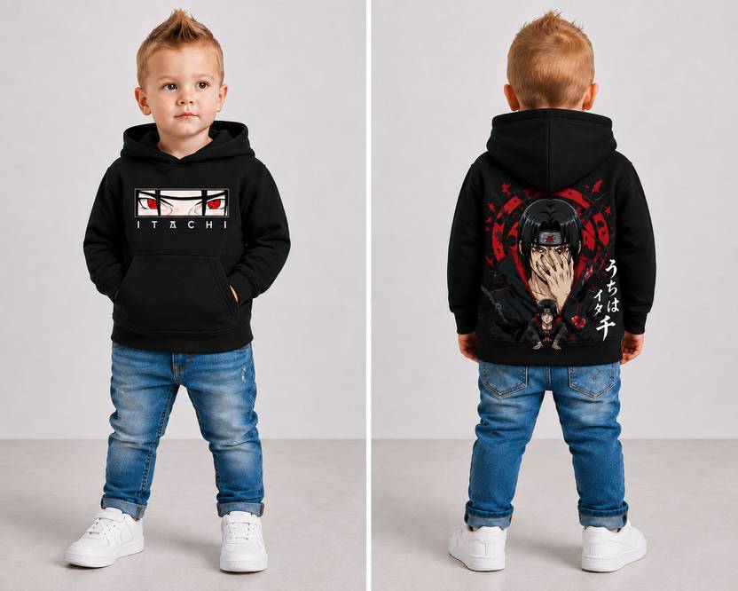 BHAIJI FASHION Boys Full Sleeve Graphic Print Hooded Sweatshirt