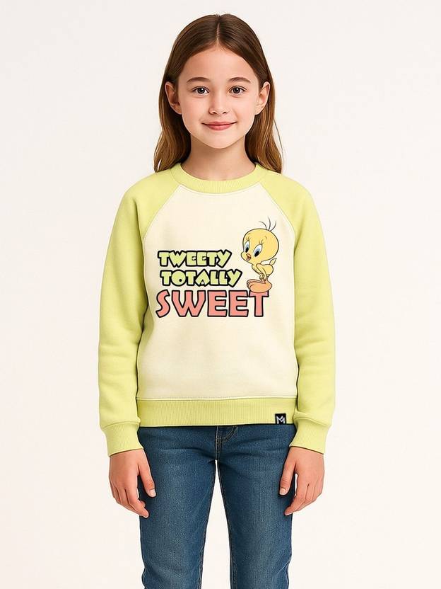 YK X Minute Mirth Baby Girls Full Sleeve Printed Sweatshirt