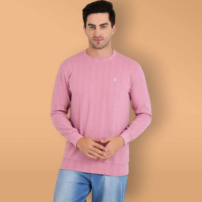 MONAL Men Full Sleeve Solid Sweatshirt