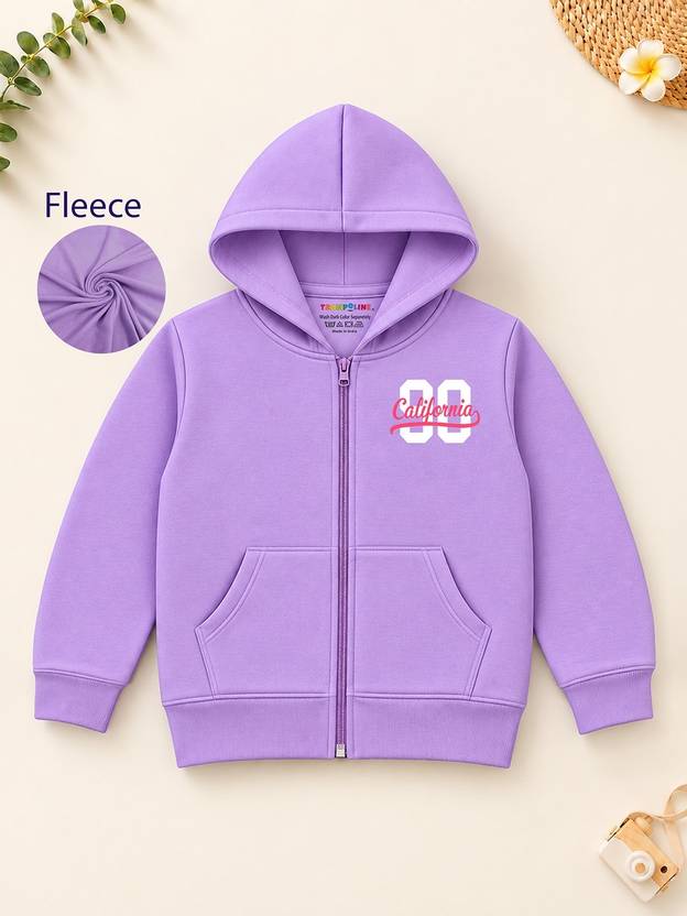 YK X Trampoline Girls Full Sleeve Graphic Print Hooded Sweatshirt