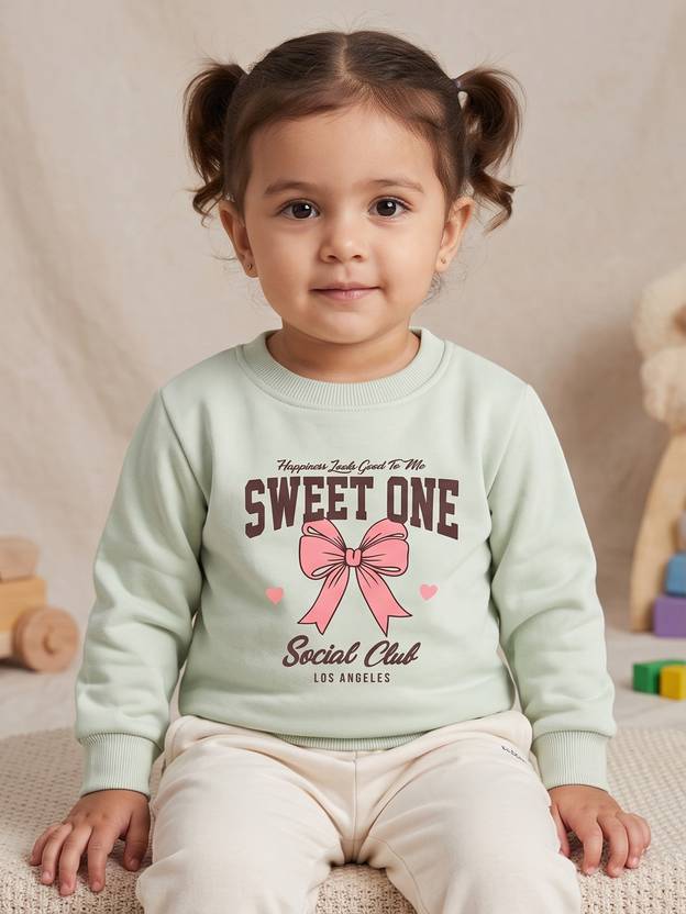V-MART Girls Full Sleeve Printed Sweatshirt