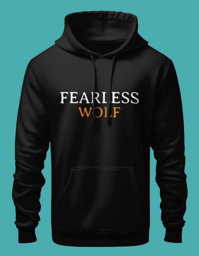 FUNKY AURA Men Full Sleeve Self Design Hooded Sweatshirt