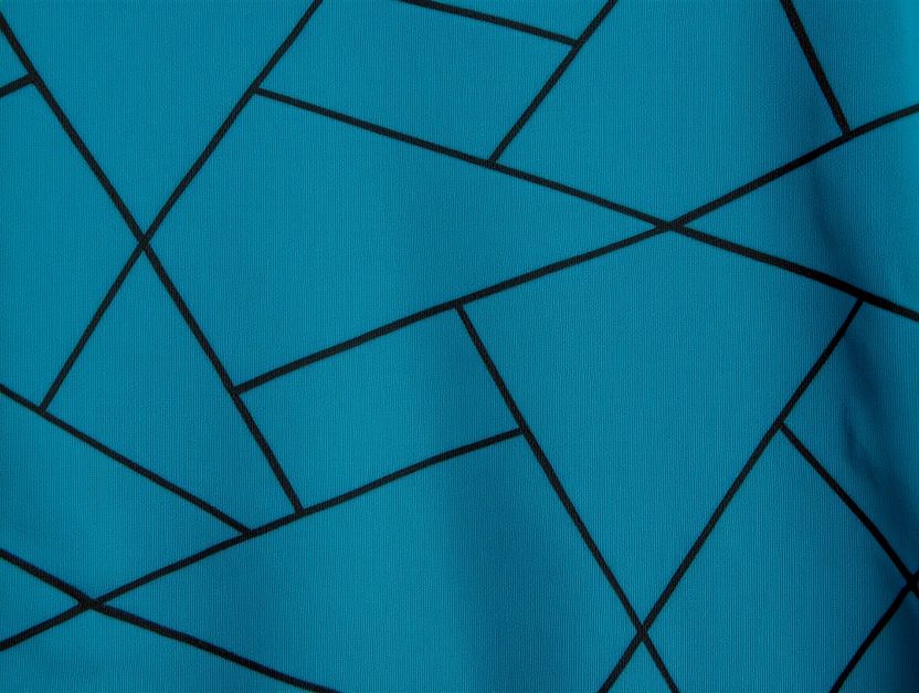 Try Men Geometric Print Blue T-Shirt - Image 2