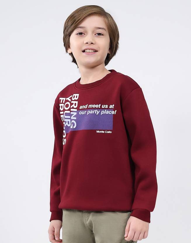 MONTE CARLO Boys Full Sleeve Printed Sweatshirt