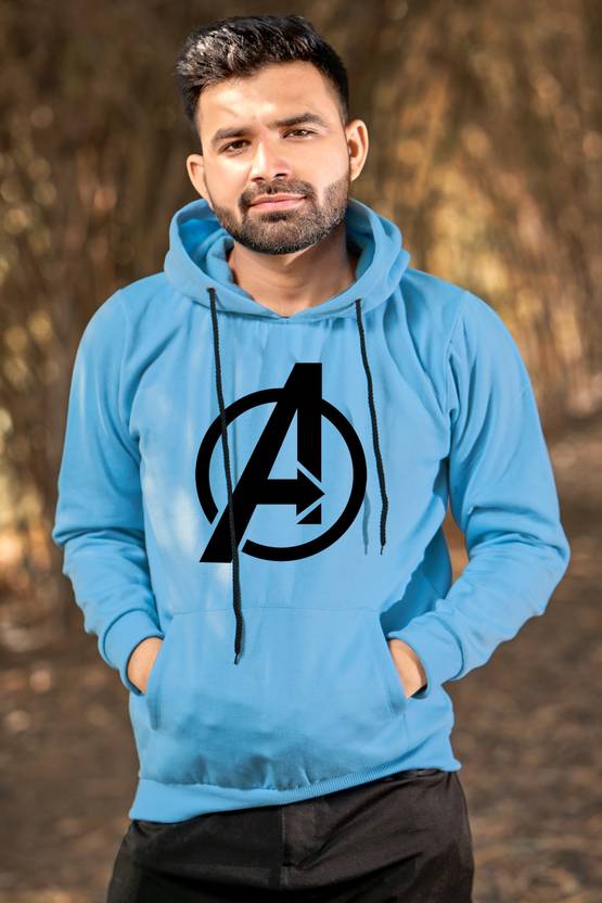 Men Full Sleeve Printed Hooded Sweatshirt