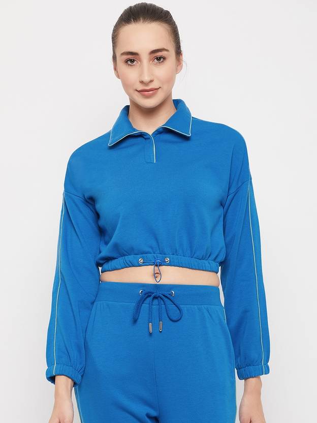 STREET9 Women Full Sleeve Solid Sweatshirt