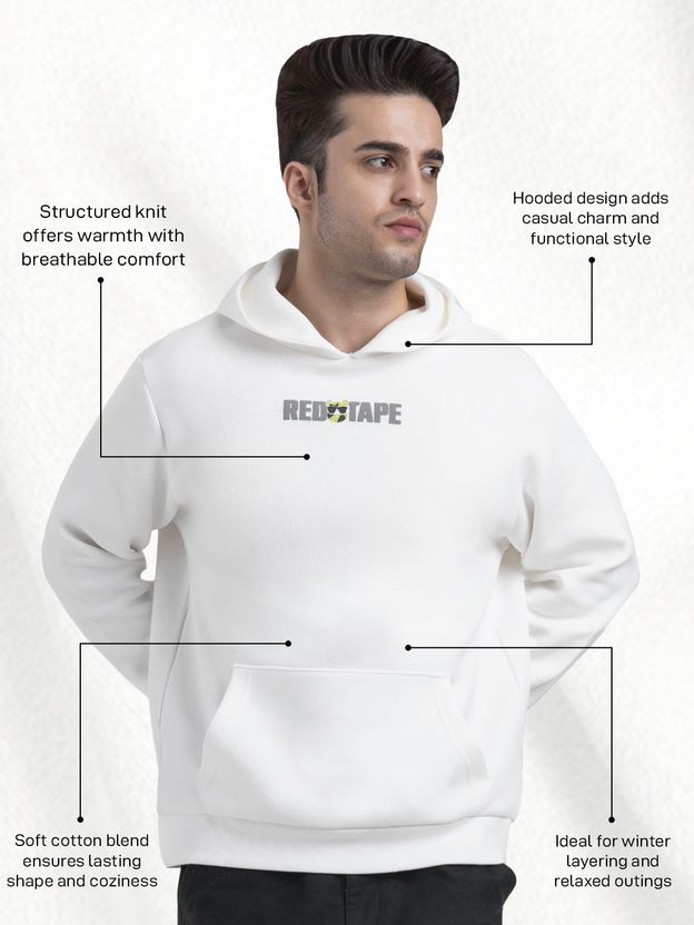 RED TAPE Full Sleeve Graphic Print Men Sweatshirt - Image 2