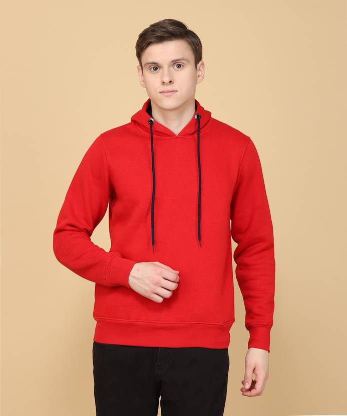 Breil By Fort Collins Men Full Sleeve Solid Hooded Sweatshirt