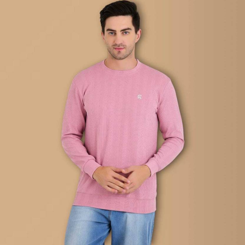MONAL Men Full Sleeve Solid Sweatshirt