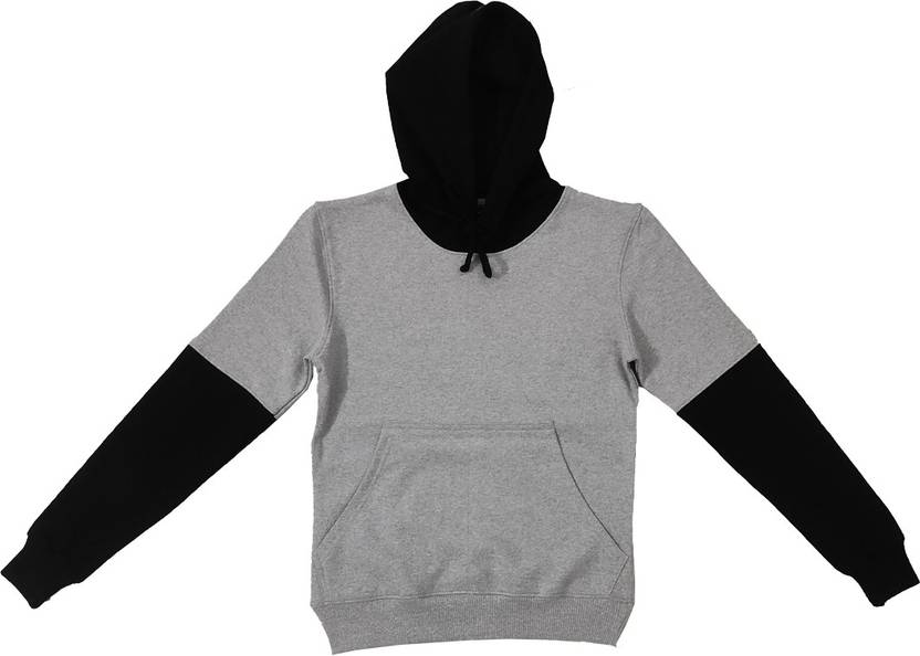 CHECKERSBAY Boys Full Sleeve Color Block Hooded Sweatshirt