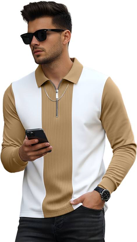 AOOSH Men Full Sleeve Color Block Sweatshirt