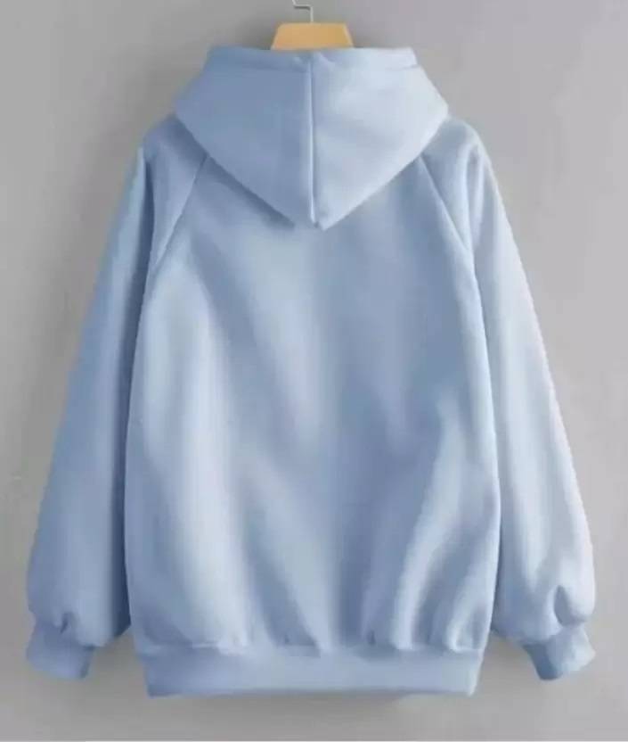 Women Full Sleeve Solid Hooded Sweatshirt